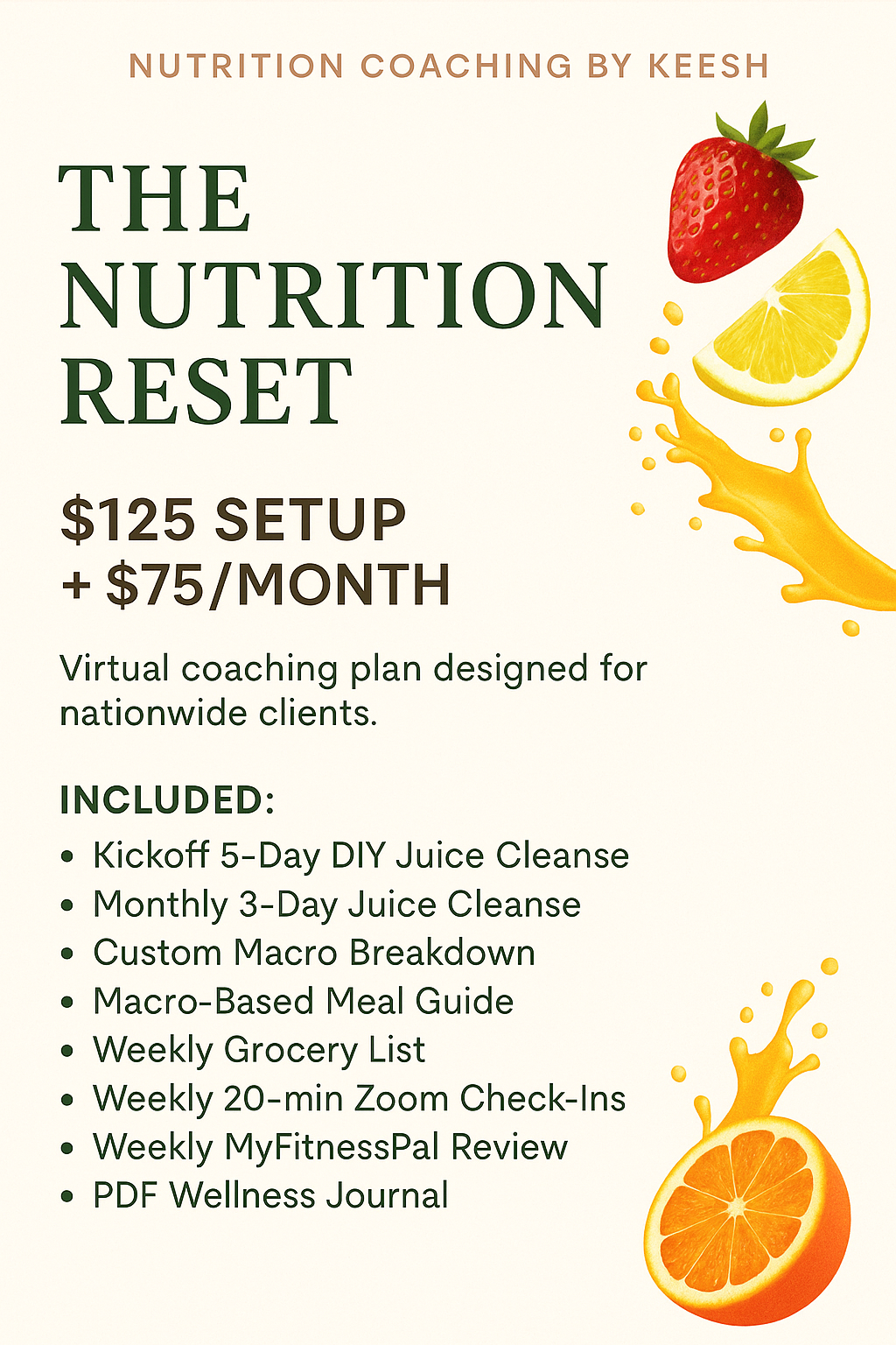 The Nutrition Reset- Nutrition Coaching